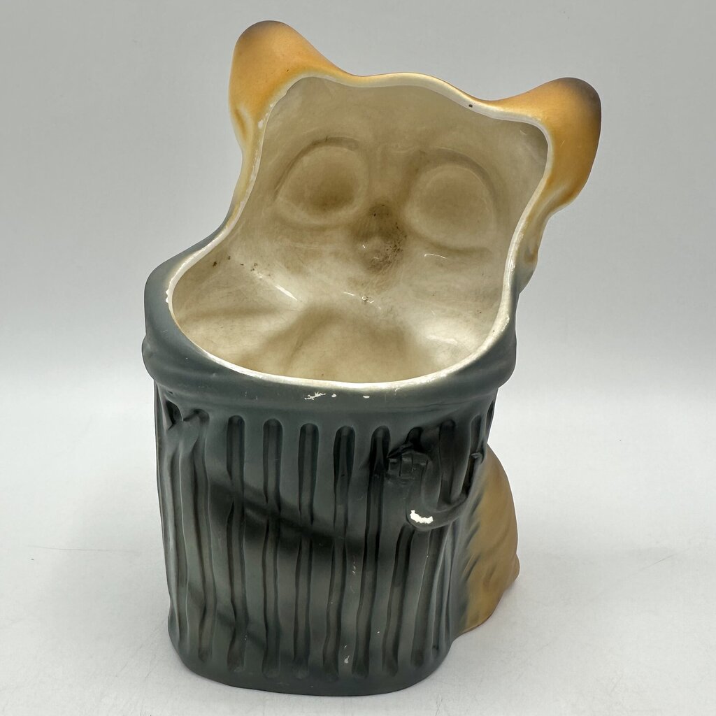 Vintage Enesco 1960s Big Sad Eyed Cat Planter-Keane Style Kitsch-Made In Japan /cb