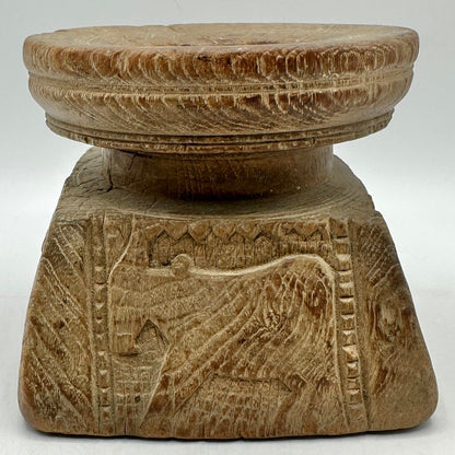 Antique Indian Hand Carved Wooden Agricultural Seed Spreader Bijni Primitive /cb