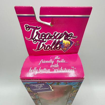 Vintage Ace Novelty Co. Treasure Troll With Wishstone Red Hair New In Box /cb