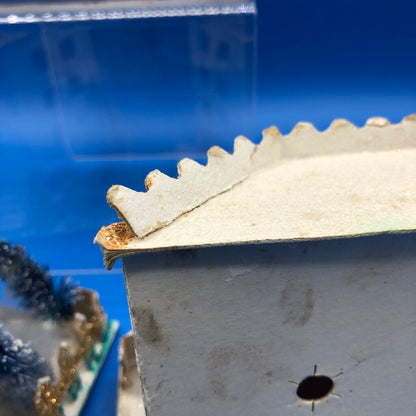 3 Vintage Lg Putz Japan Christmas Tree Houses /b