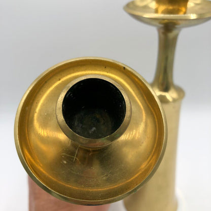 Pair 1950’s Jens Quistgaard Brass Candlesticks for Dan’s Denmark