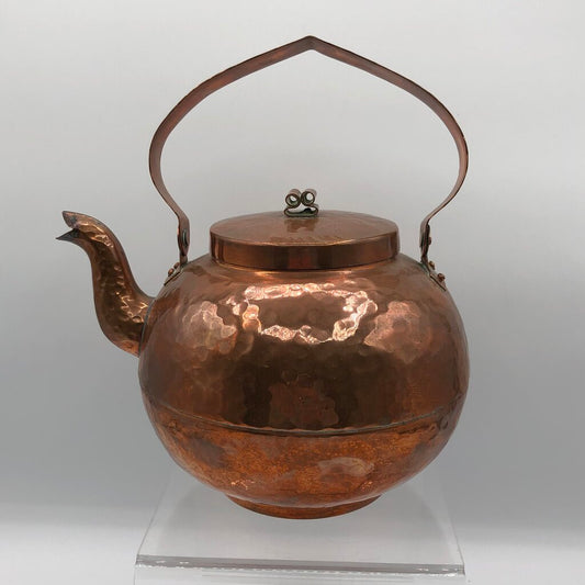 Vintage Hand Hammered Copper Teapot /b