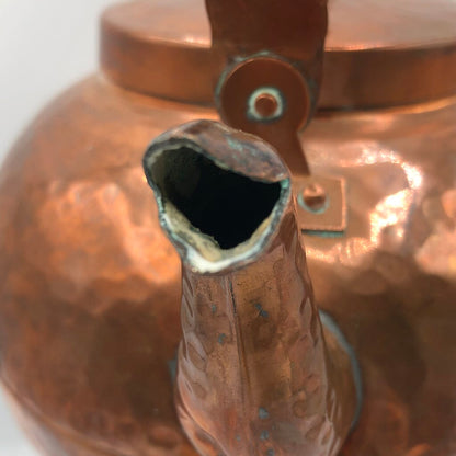 Vintage Hand Hammered Copper Teapot /b