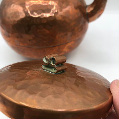 Vintage Hand Hammered Copper Teapot /b