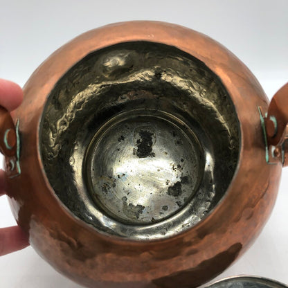 Vintage Hand Hammered Copper Teapot /b