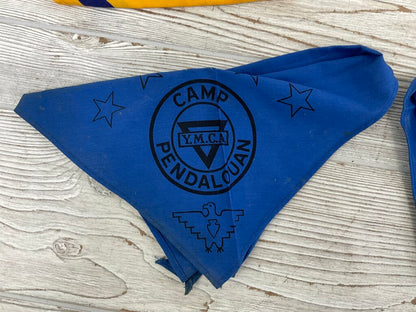Vintage Boy Scout of America Cub Scout Official Uniform Long Sleeve Shirt & 5 Bandanas - Camp Pendalouan, Michigan /s