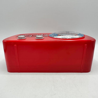 Gerson Illuminated Musical Red Retro Radio Christmas Snow Globe With Timer WORKS /cb