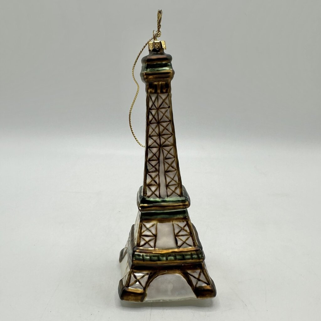 Set Of 3 Vintage Blown Glass Travel Themed Christmas Ornaments /cb