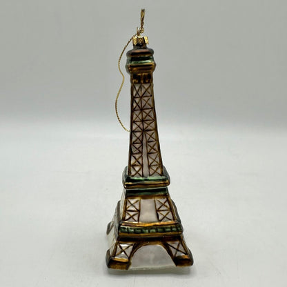 Set Of 3 Vintage Blown Glass Travel Themed Christmas Ornaments /cb