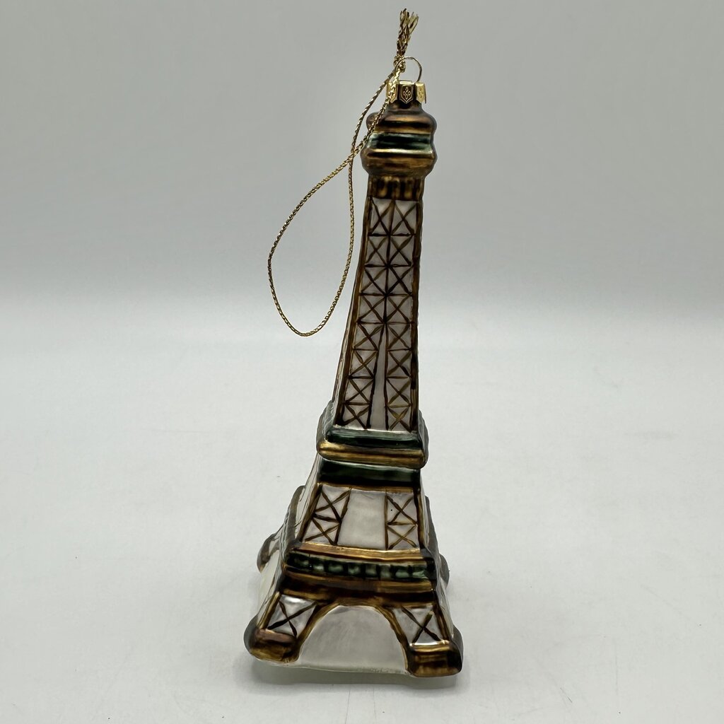 Set Of 3 Vintage Blown Glass Travel Themed Christmas Ornaments /cb