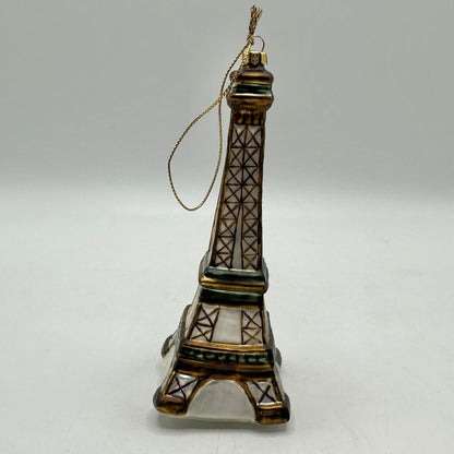 Set Of 3 Vintage Blown Glass Travel Themed Christmas Ornaments /cb