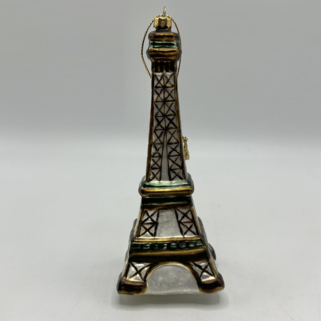 Set Of 3 Vintage Blown Glass Travel Themed Christmas Ornaments /cb