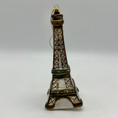 Set Of 3 Vintage Blown Glass Travel Themed Christmas Ornaments /cb