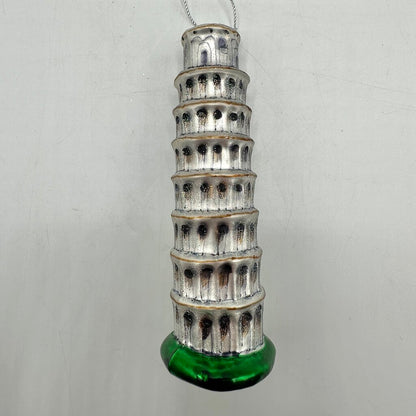 Set Of 3 Vintage Blown Glass Travel Themed Christmas Ornaments /cb