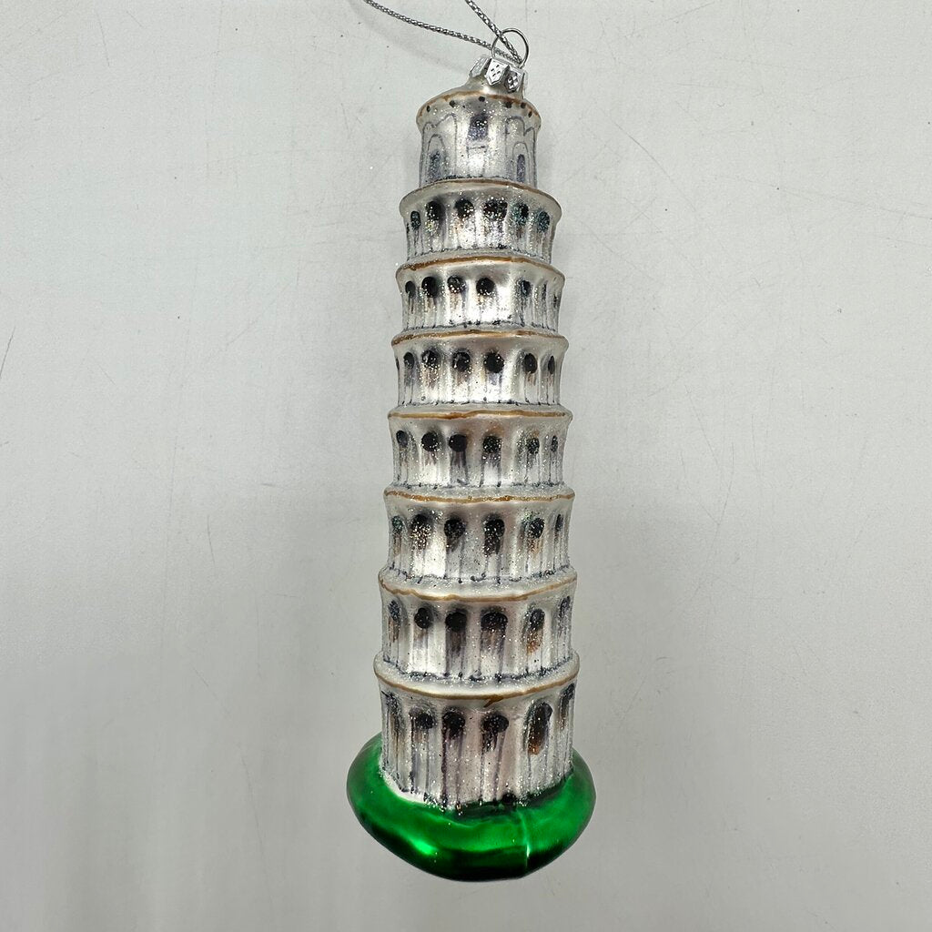 Set Of 3 Vintage Blown Glass Travel Themed Christmas Ornaments /cb