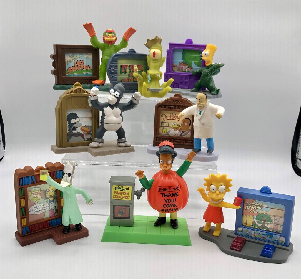8ea 2002 The Simpsons Creepy Classics Burger King Meal Toys