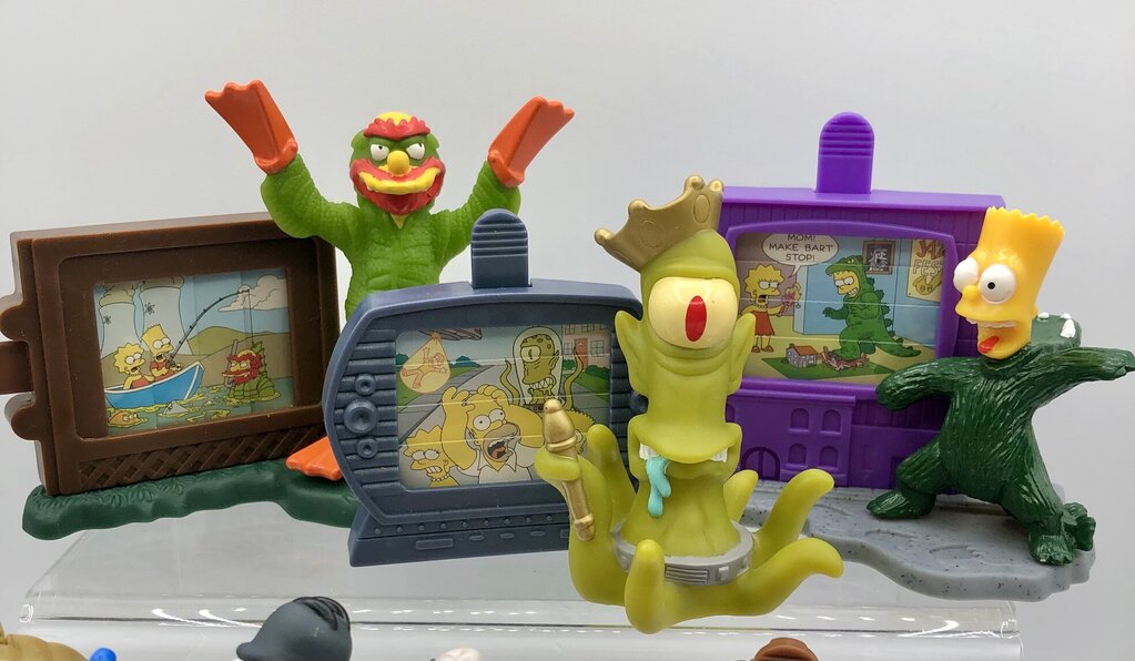 8ea 2002 The Simpsons Creepy Classics Burger King Meal Toys