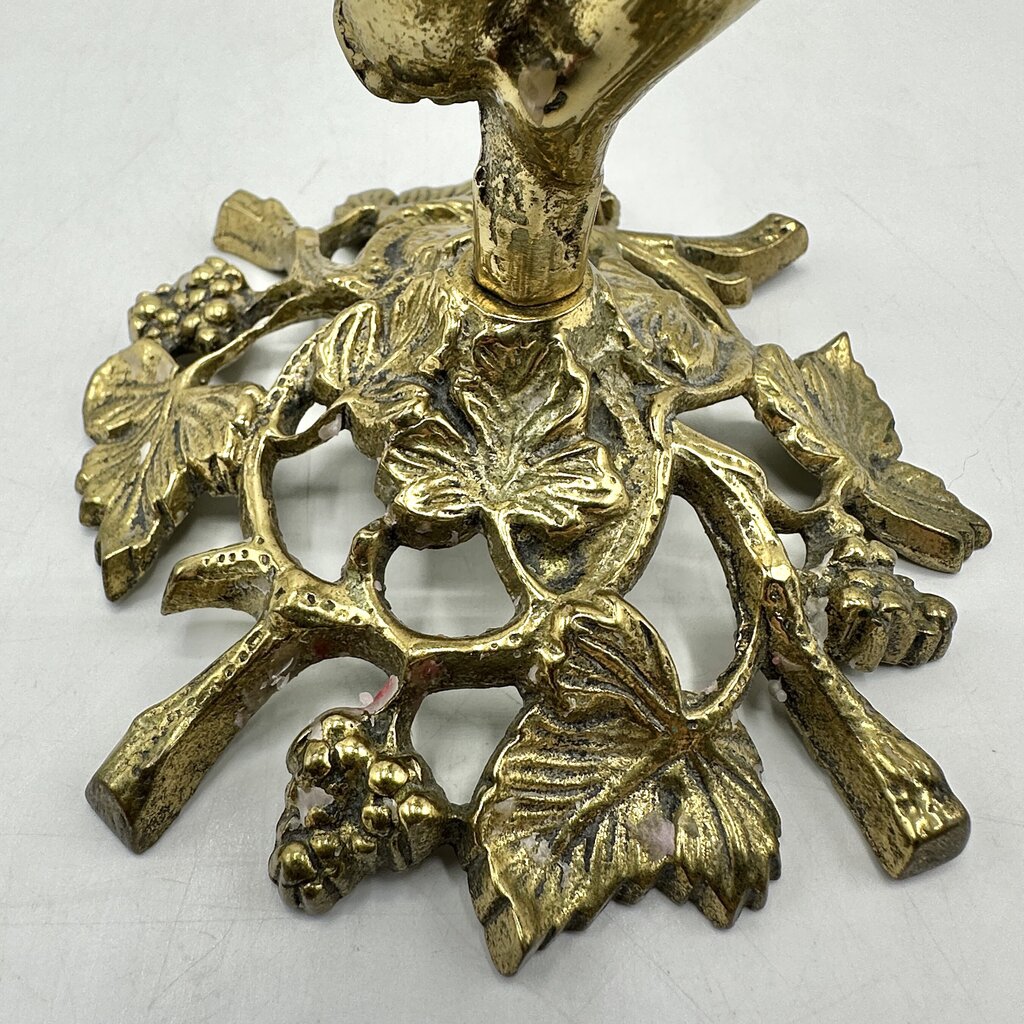 Vintage Brass Cherub Figural Candlestick Holder-11”Taper Candle Holder /cb