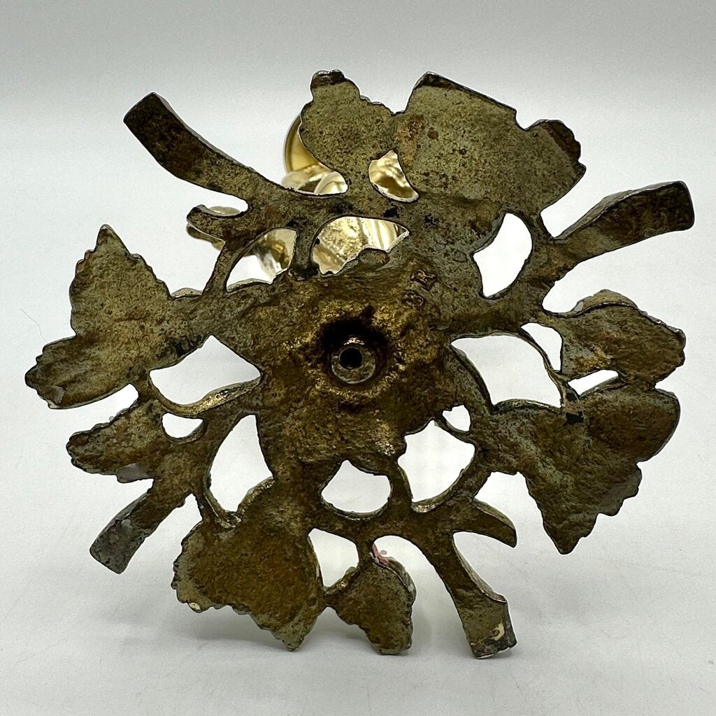 Vintage Brass Cherub Figural Candlestick Holder-11”Taper Candle Holder /cb