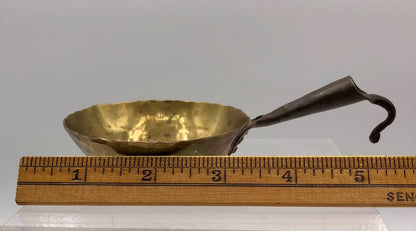 Small Antique Hand Forged Hammered Brass Ladle /b