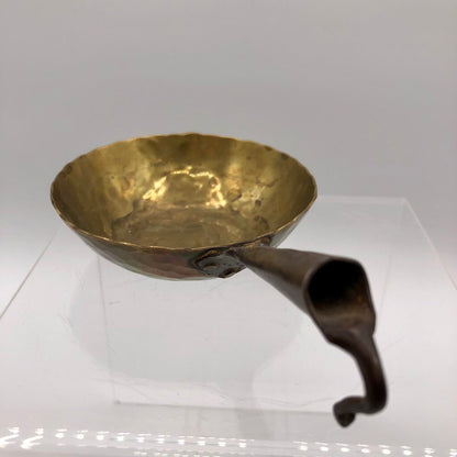 Small Antique Hand Forged Hammered Brass Ladle /b