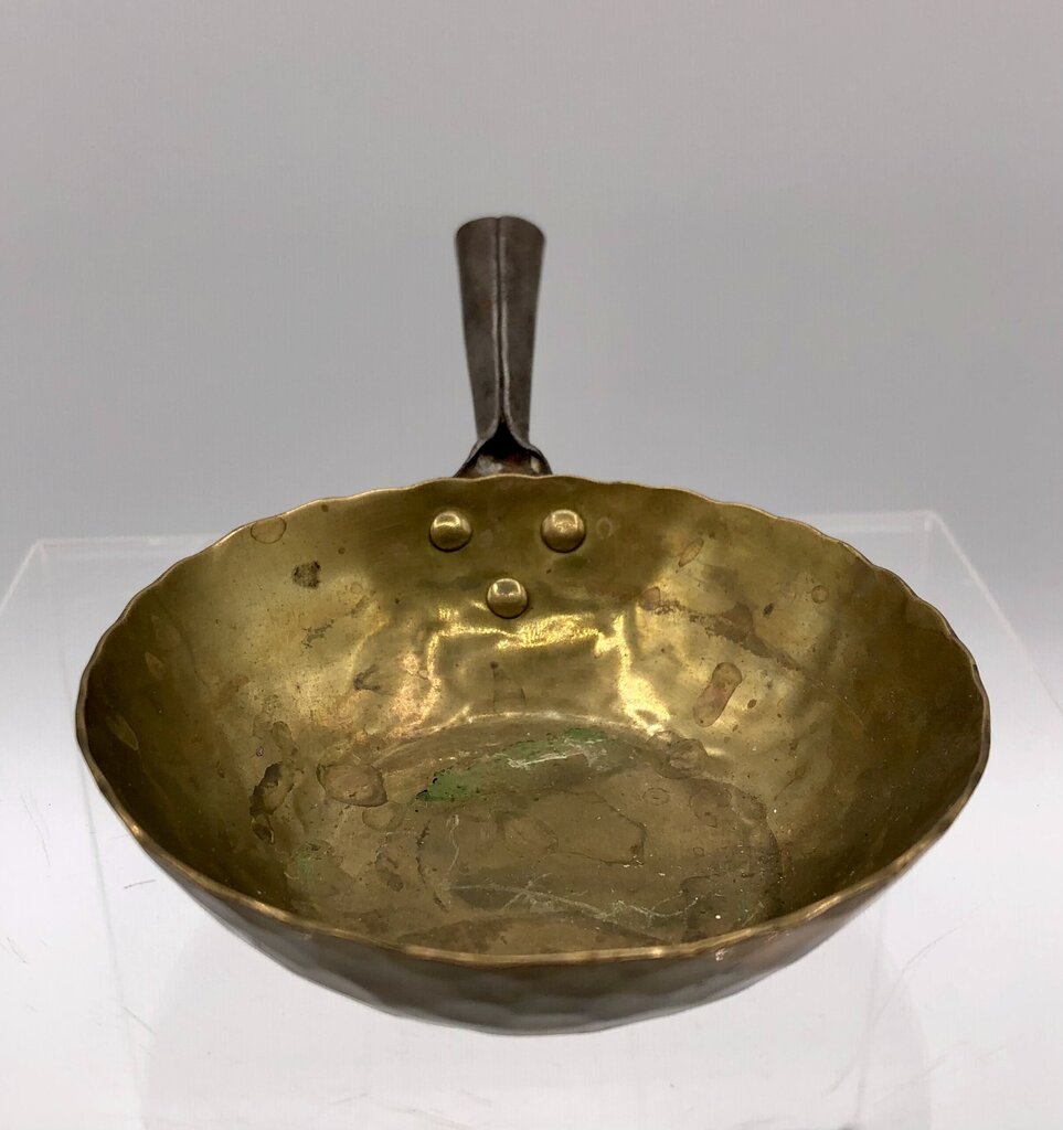 Small Antique Hand Forged Hammered Brass Ladle /b