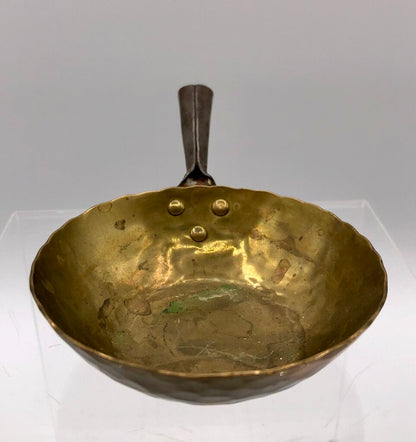 Small Antique Hand Forged Hammered Brass Ladle /b