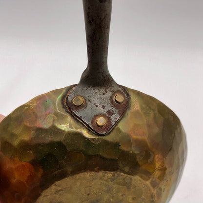 Small Antique Hand Forged Hammered Brass Ladle /b