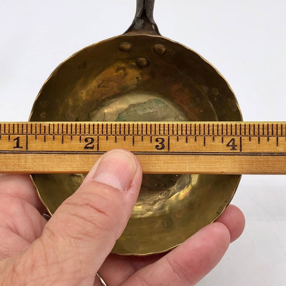 Small Antique Hand Forged Hammered Brass Ladle /b