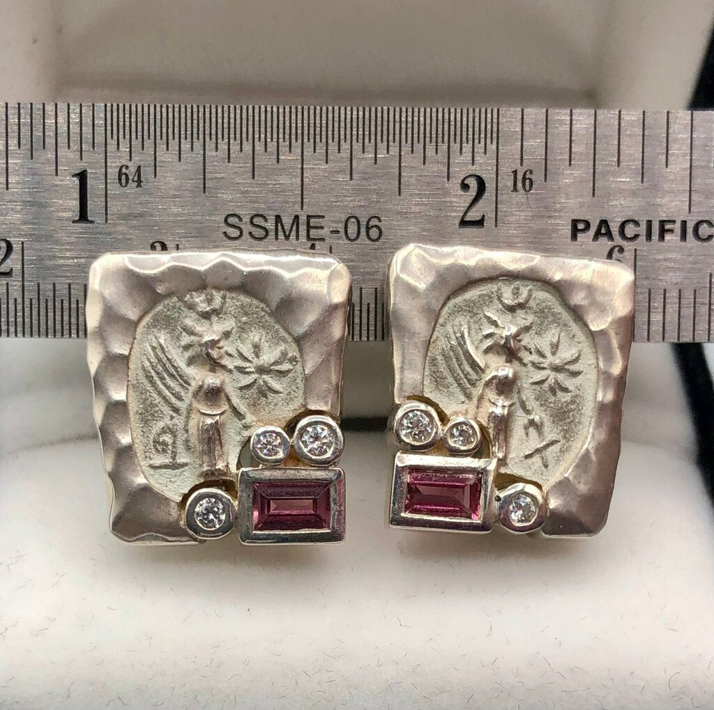 Seigengang 925 Sterling Silver CZ Earrings /b