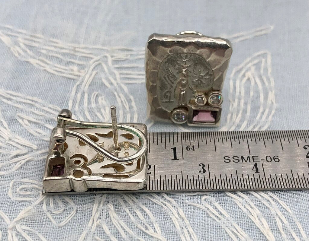 Seigengang 925 Sterling Silver CZ Earrings /b