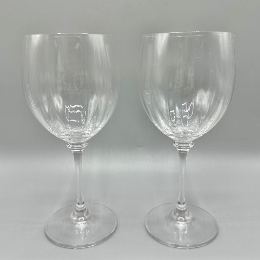 Set Of Two Mikasa Crystal Stephanie 7 1/2” Water Goblets Made In Austria /cb