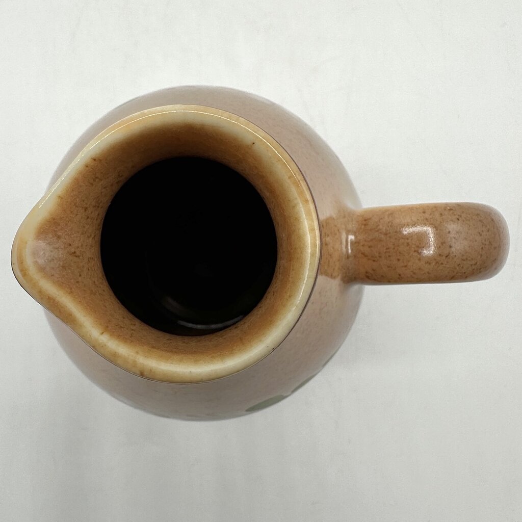 Vintage VEB Torgau POLDI Stoneware 5 1/2 Inch Floral Pitcher/Vase 1970s East Germany /cb