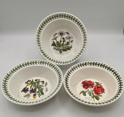 Set of 3 Portmeirion Botanic Garden Rimmed Soup /j