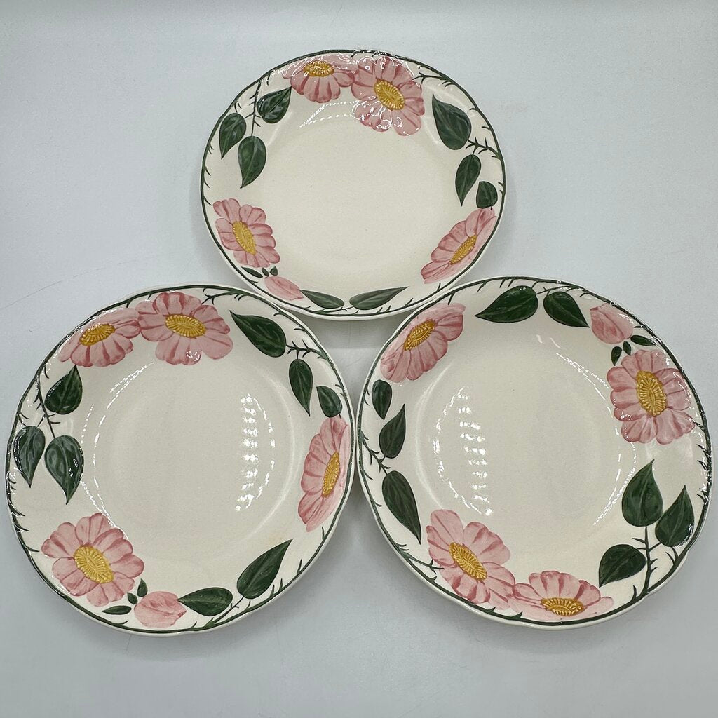Set of 3 Villeroy & Boch Wilde Rose 8 Inch Soup/Pasta Bowls Made In Germany /cb