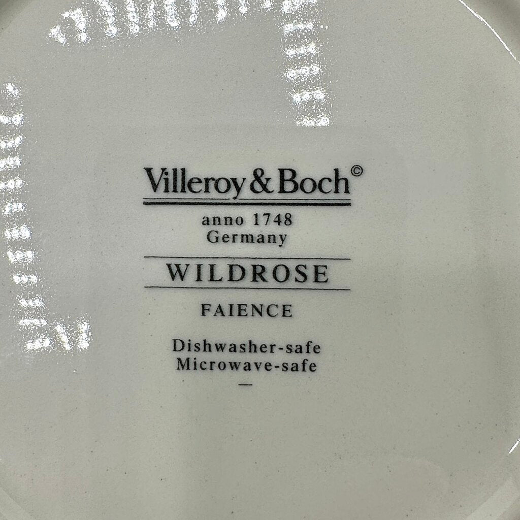 Set of 3 Villeroy & Boch Wilde Rose 8 Inch Soup/Pasta Bowls Made In Germany /cb