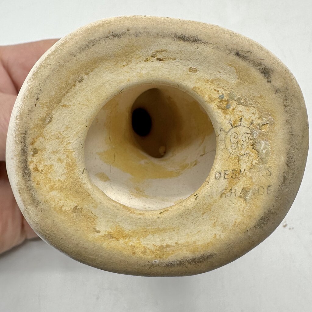 Vintage Gabriel Fourmaintraux Desvres France 3.5” Earthenware Pink Singing Angel /cb