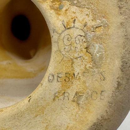 Vintage Gabriel Fourmaintraux Desvres France 3.5” Earthenware Pink Singing Angel /cb