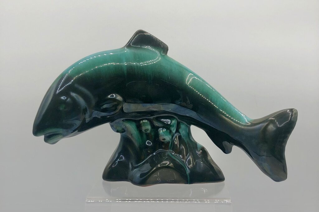 Canadian Made Blue Mountain Pottery Trout Figurine /b