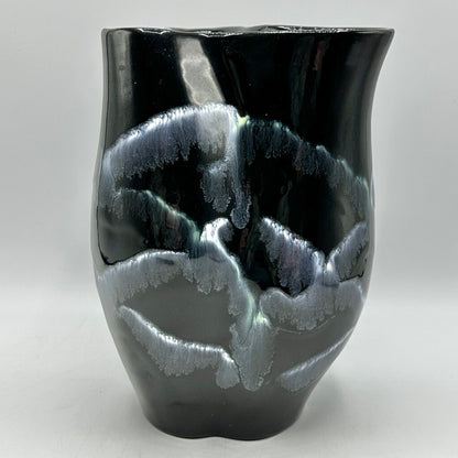 Vintage Royal Haeger Black Drip Glaze 9 Inch Vase R1946 /cb
