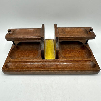 Vintage Swank Wood Valet 11 Inch Dresser/Desk Organizer MCM Japan /cb