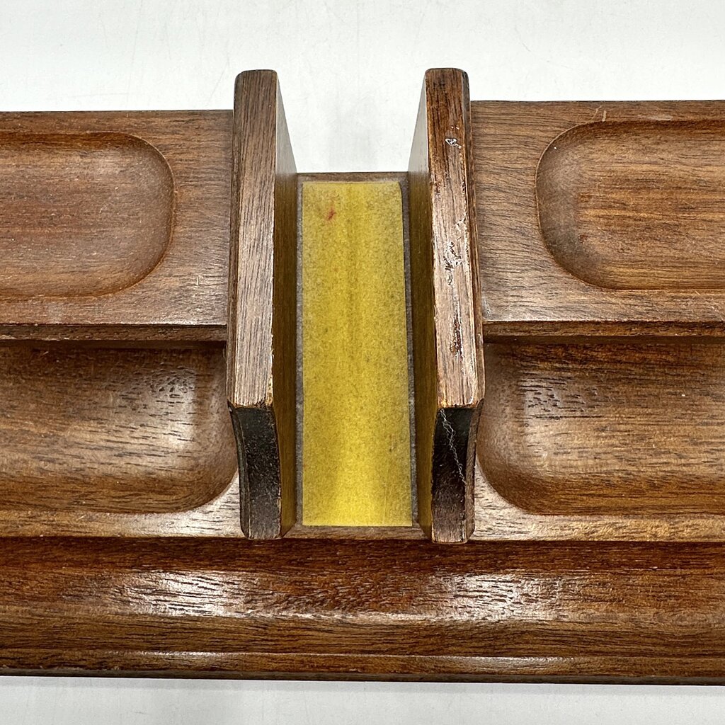 Vintage Swank Wood Valet 11 Inch Dresser/Desk Organizer MCM Japan /cb