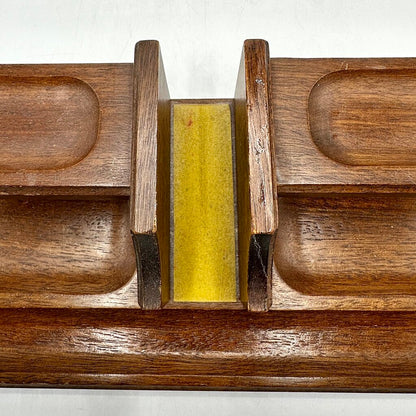 Vintage Swank Wood Valet 11 Inch Dresser/Desk Organizer MCM Japan /cb