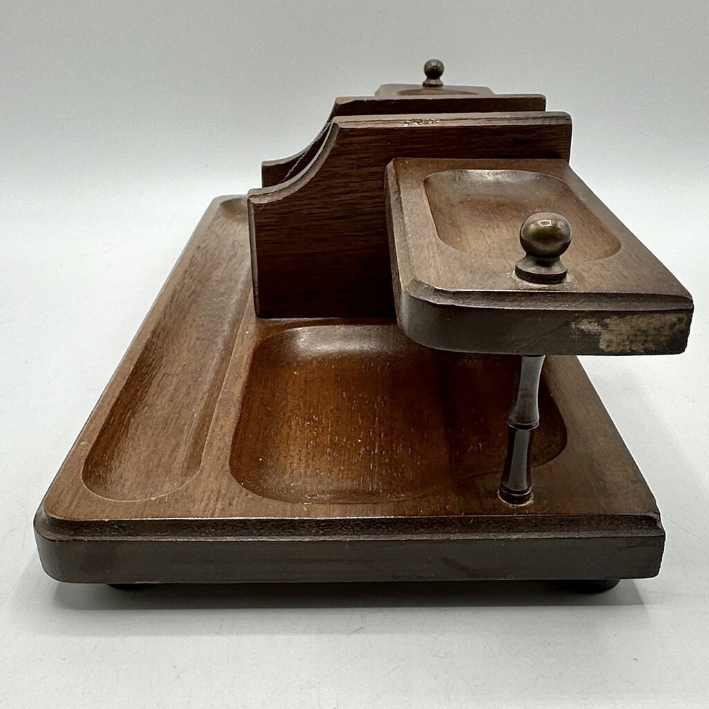 Vintage Swank Wood Valet 11 Inch Dresser/Desk Organizer MCM Japan /cb