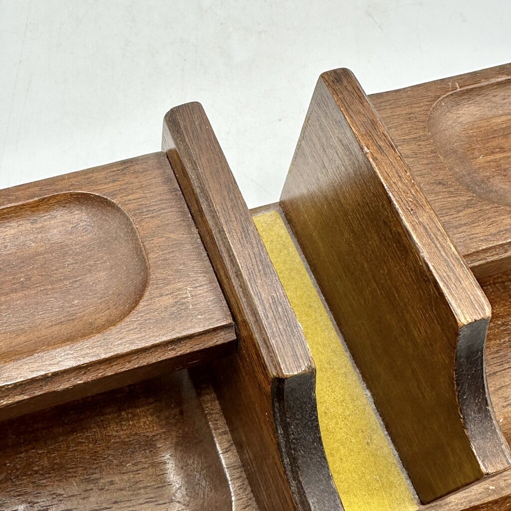 Vintage Swank Wood Valet 11 Inch Dresser/Desk Organizer MCM Japan /cb