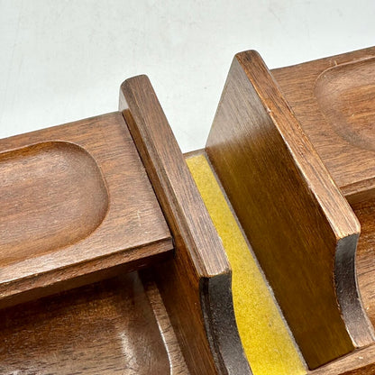 Vintage Swank Wood Valet 11 Inch Dresser/Desk Organizer MCM Japan /cb