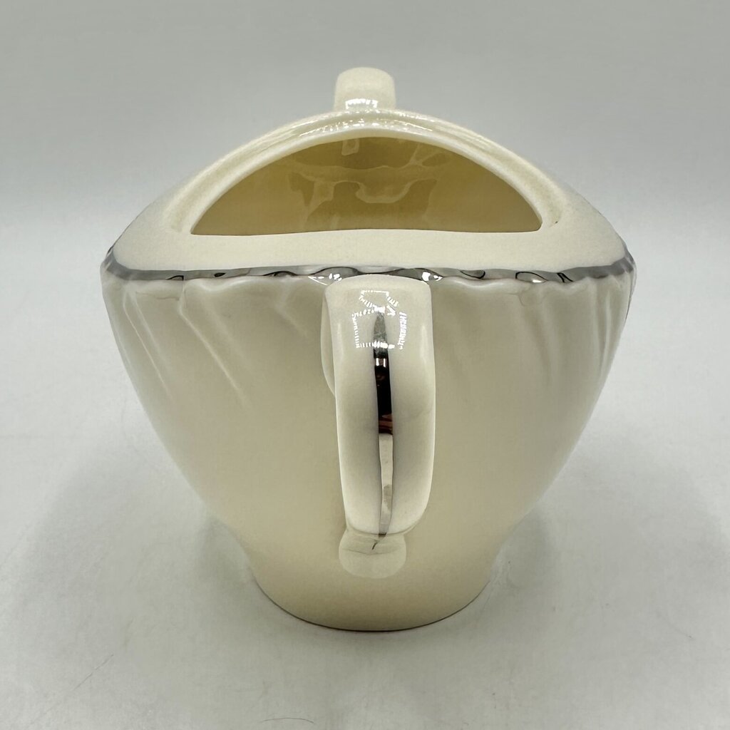 Vintage Weatherly By Lenox Bone China Covered Sugar Bowl w/ Platinum Trim USA /cb