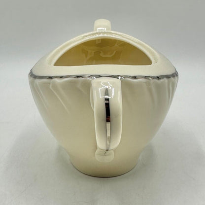 Vintage Weatherly By Lenox Bone China Covered Sugar Bowl w/ Platinum Trim USA /cb