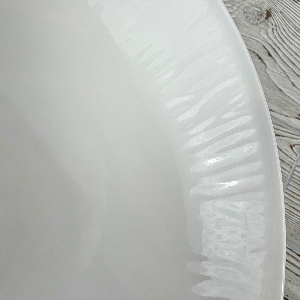 Set Of 4 Fortessa Large 12” Individual Pasta Bowls White Bone China /cb