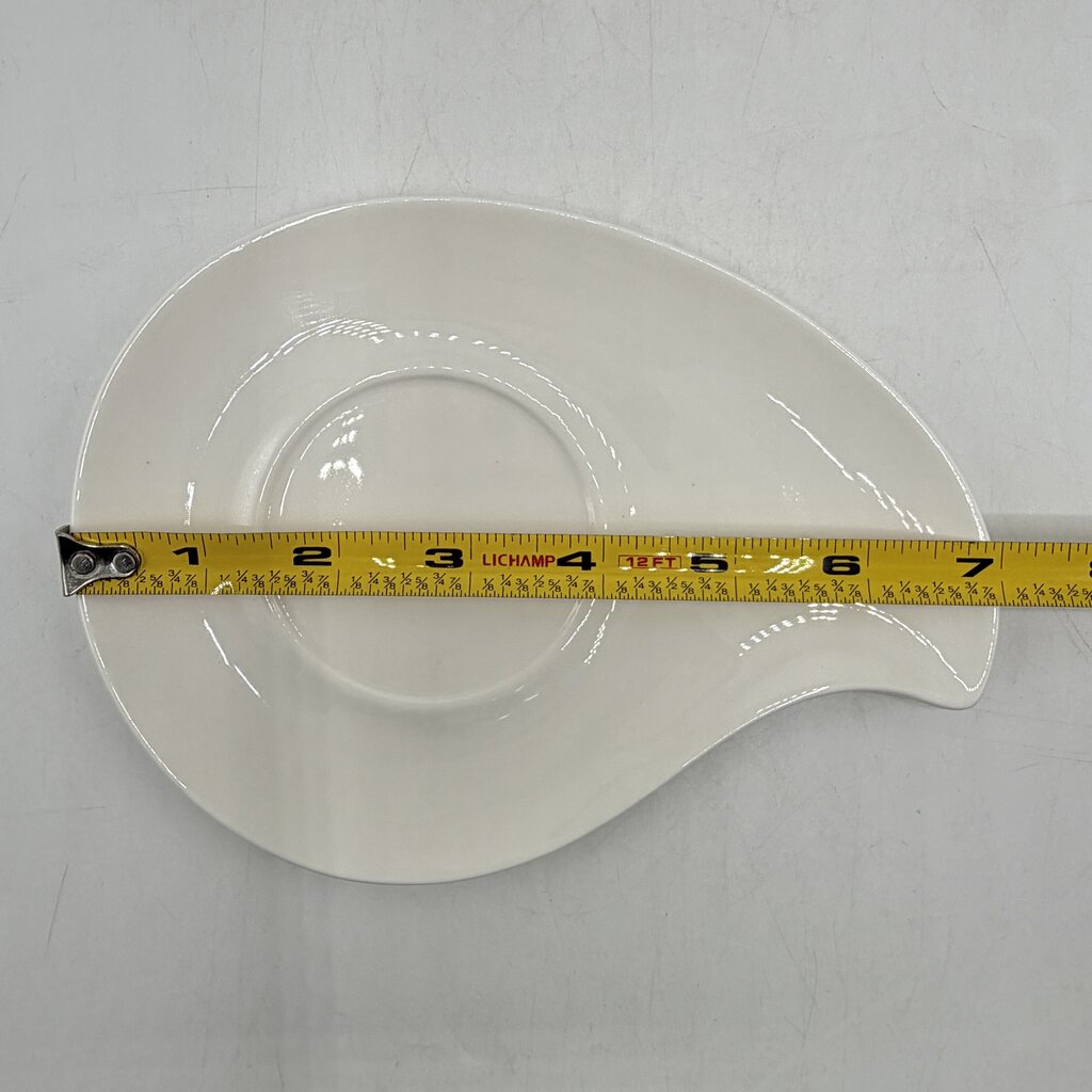 Set Of 2 DEAGOURMET Ninfea Classico Cappuccino Cups & Saucers Fine White Porcelain Made In Italy /cb